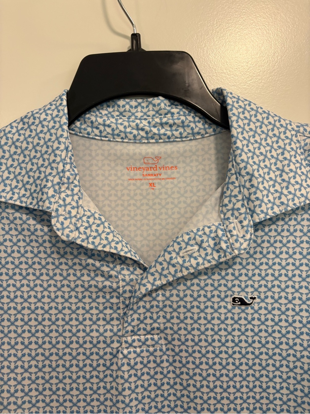 Vineyard Vines Sky Blue Micro-Print Polo - Picture 2 of 4